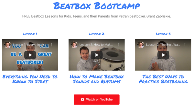 Беатбок Боотцамп вас учи како да беатбок бесплатно у три ИоуТубе видео лекције
