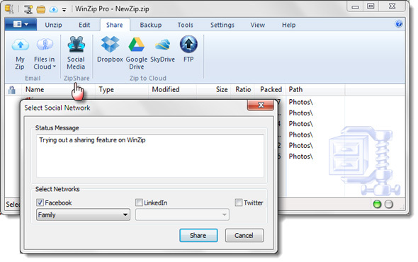 ВинЗип 17 Про за Виндовс: редизајниран за Социал Схаринг анд Цлоуд [Гивеаваи] винзип03