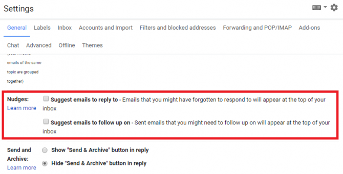 Шта је „Нудге“ у Гмаил-у? И како то укључити и искључити гмаил потезање 670к341