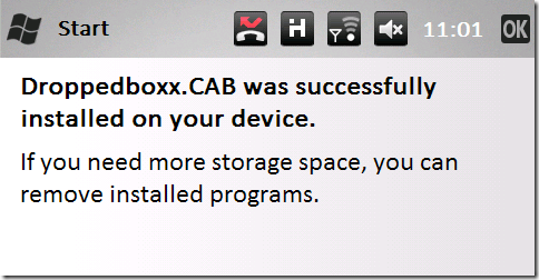 Виндовс Мобиле дропбок