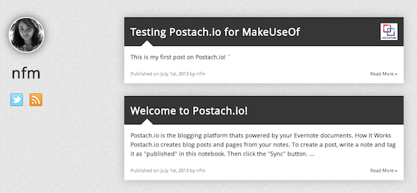 Претворите Еверноте у платформу за блогање са екраном екрана Постацх.ио 2013 07 01 у 12