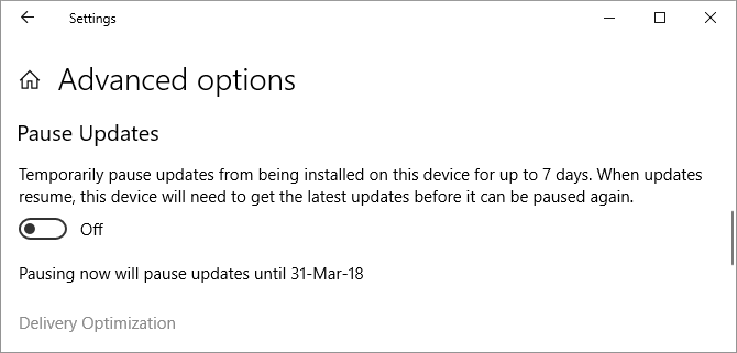 Виндовс 10 паузира ажурирања до 7 дана